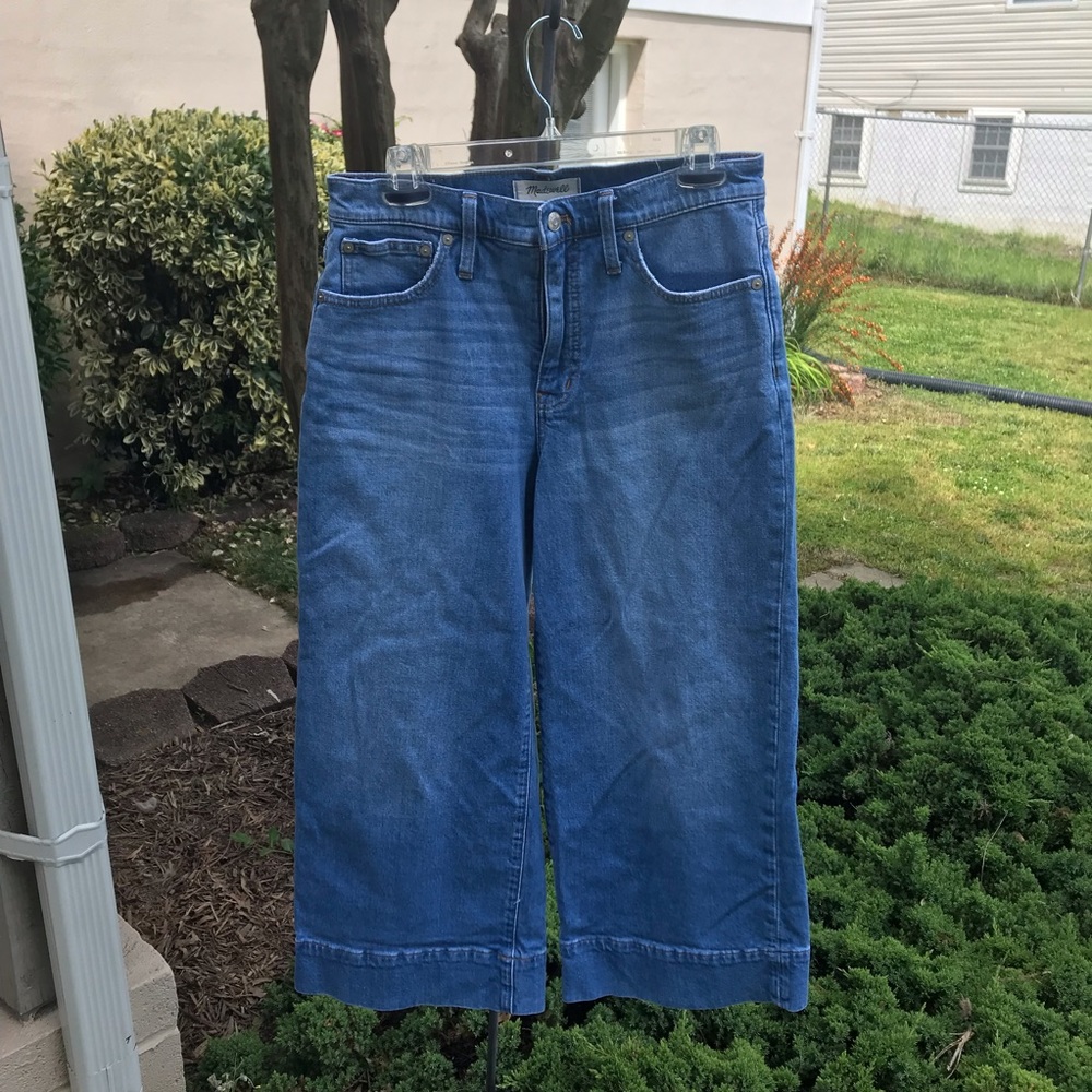 Madewell cropped wide leg jean